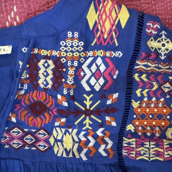 Embroidered Blue Top - Picture 2 of 6